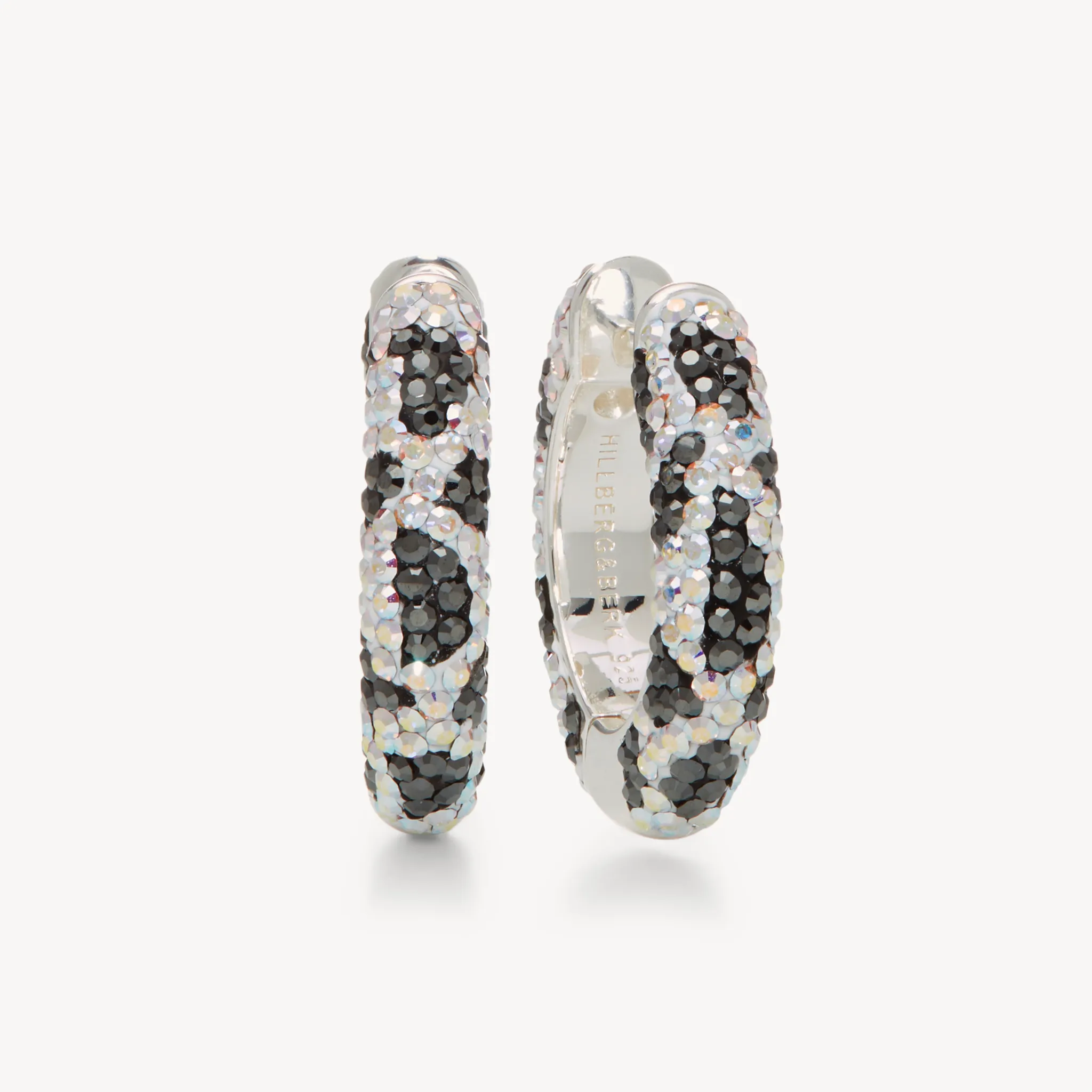 Medium Cow Print Sparkle Hoop Earrings