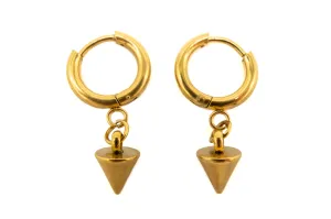 Mercy Gold Spike Hoop Earrings