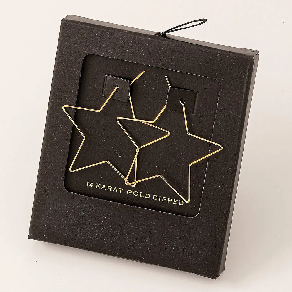 Metal Wire Star Shape Earrings