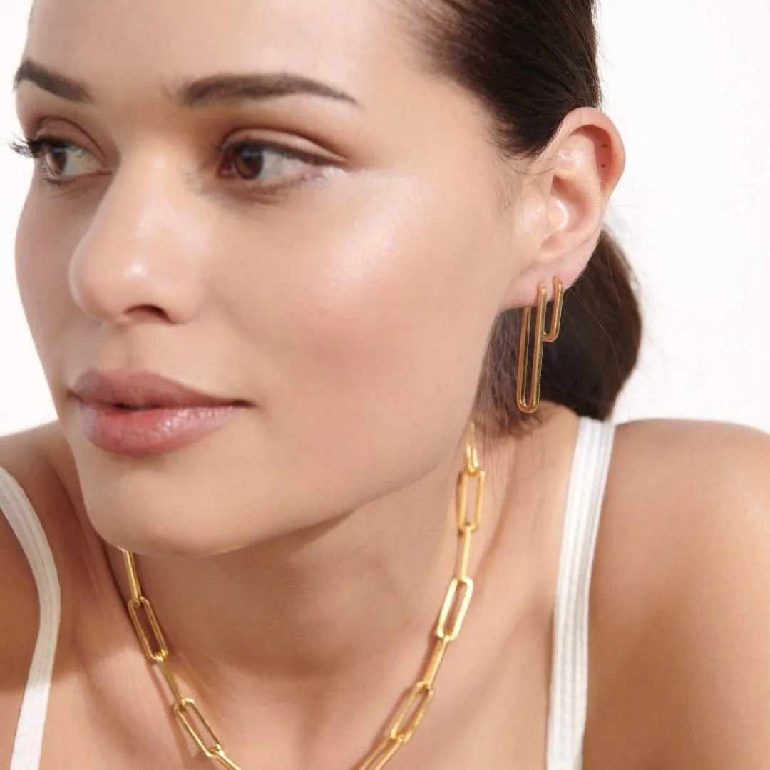 Mia Long Link Earrings