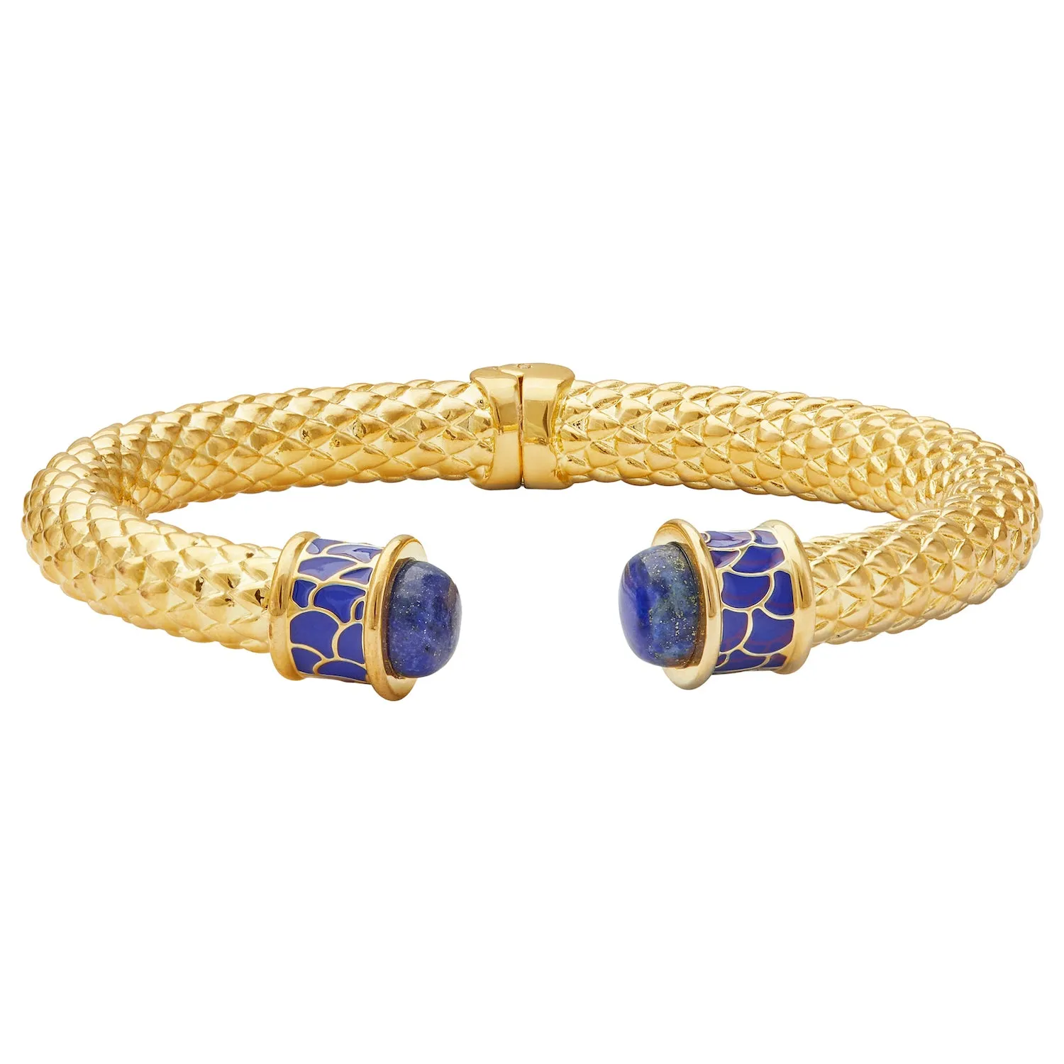 Minoan Torque Cobalt & Gold Bangle