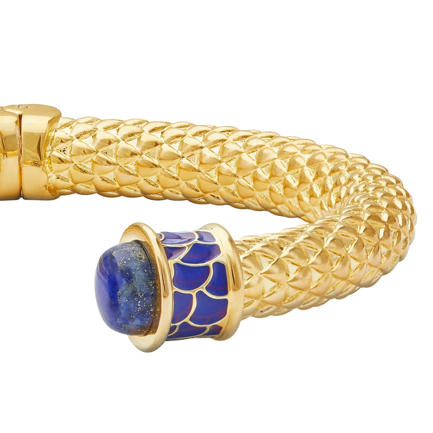 Minoan Torque Cobalt & Gold Bangle