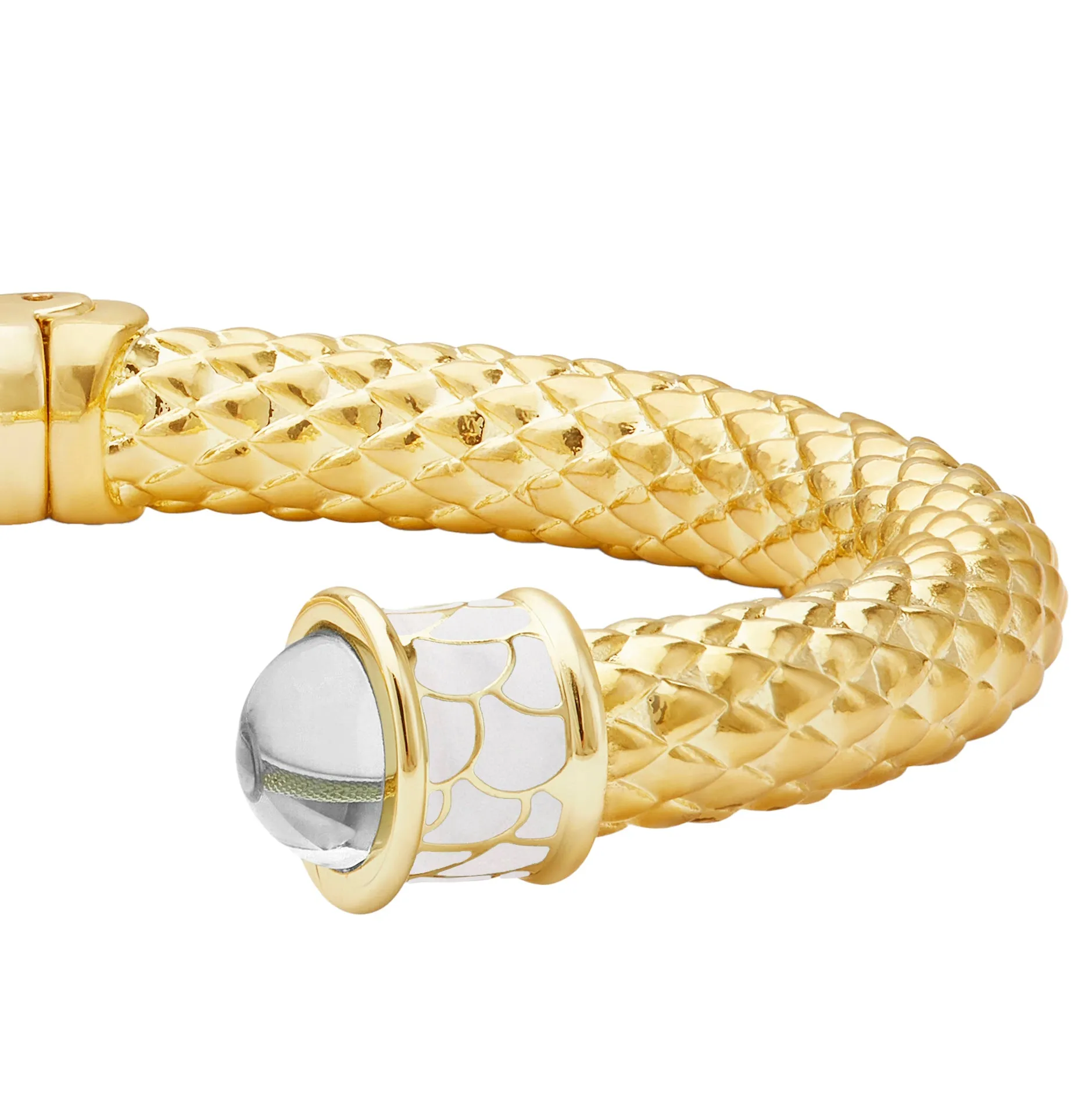 Minoan Torque Diamond & Gold Bangle