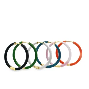 Modern Dark Off-Pastel Colored Hoops (L555)