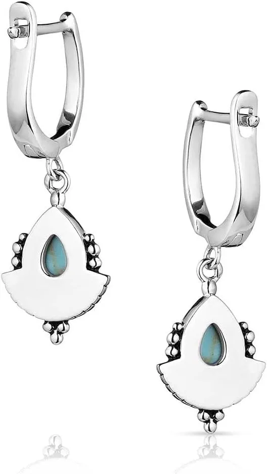 Montana Silversmiths Simple Flourish Turquoise Earrings - ER5774