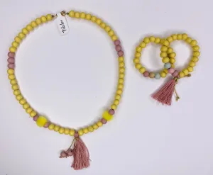 NECKLACE AND BRACELET YELLOW