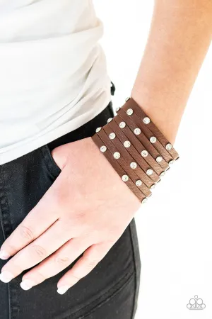 Paparazzi Accessories  - Sass Squad #B86 Display - Brown Bracelet