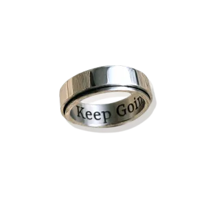 Personalized Classic Block Fidget Ring