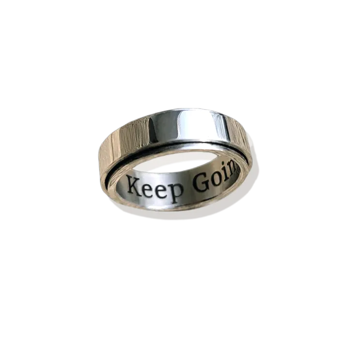 Personalized Classic Block Fidget Ring