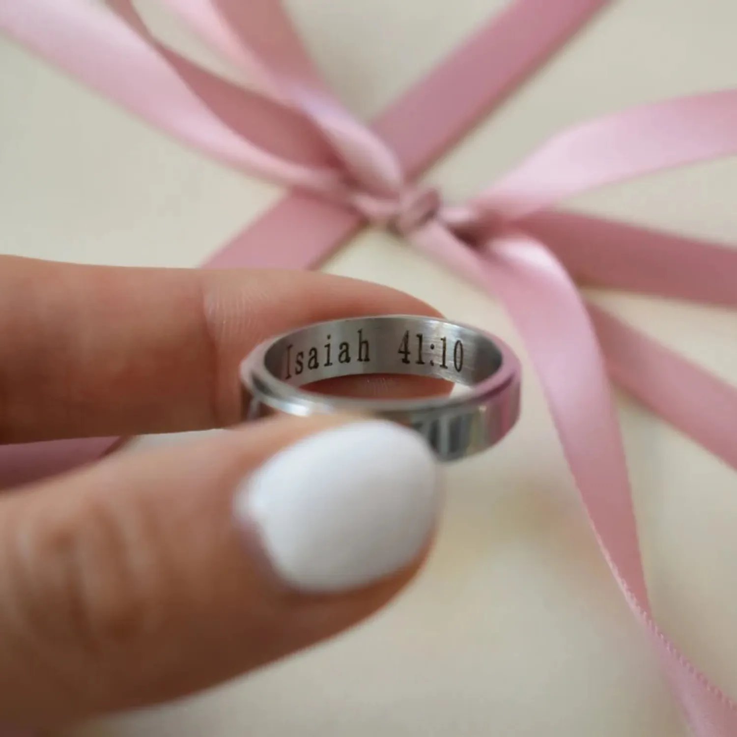 Personalized Classic Block Fidget Ring