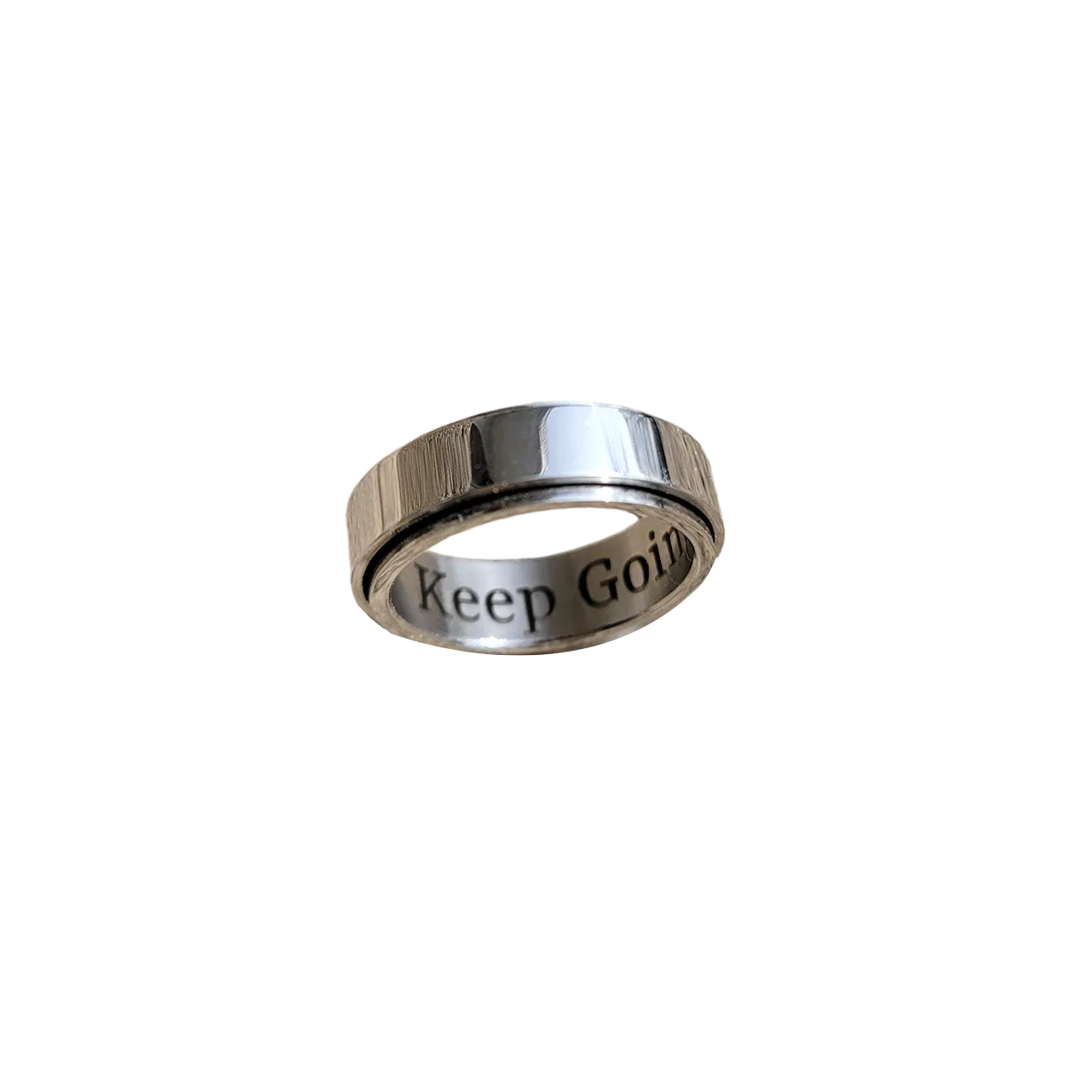 Personalized Classic Block Fidget Ring