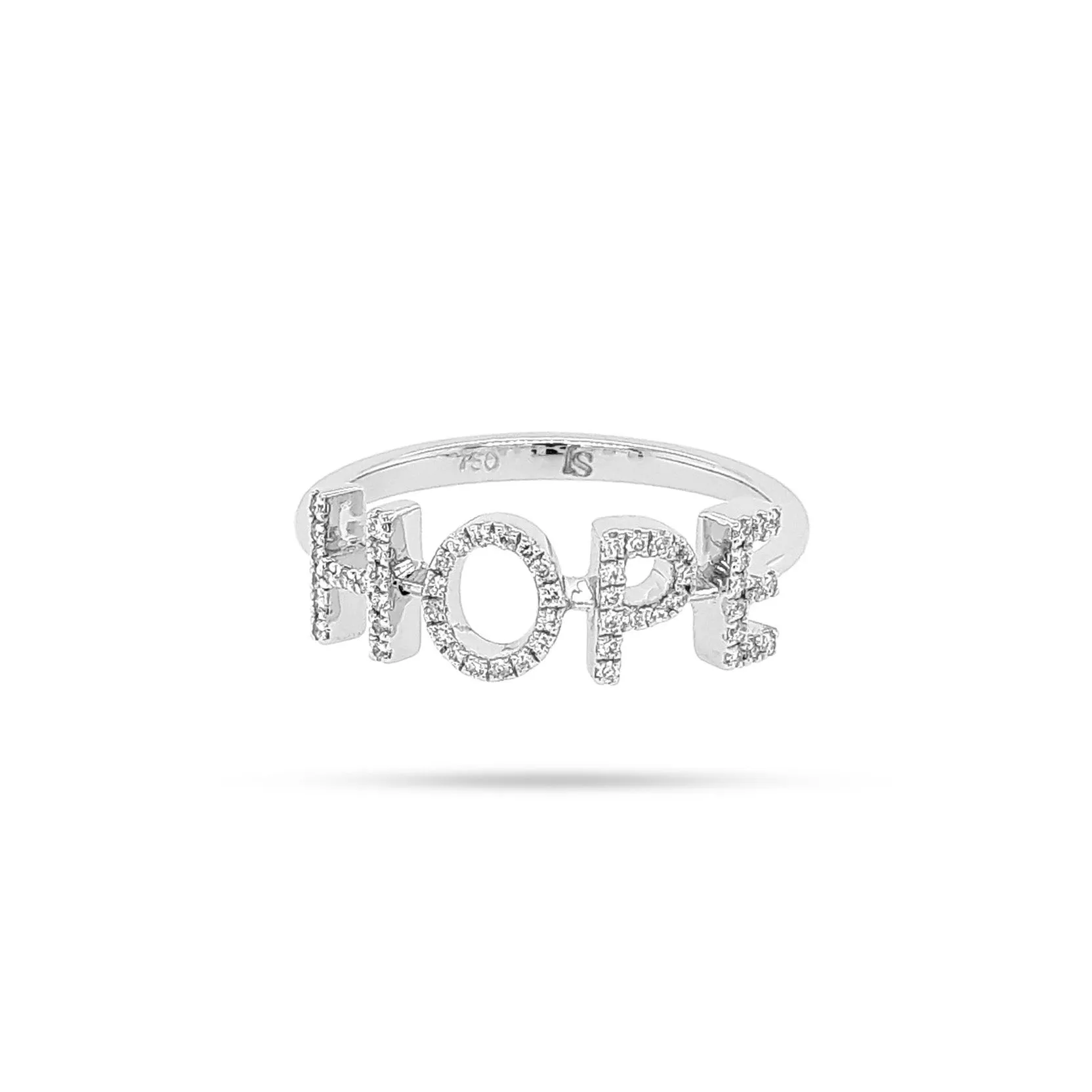 Personalized Four Letter Diamond Ring