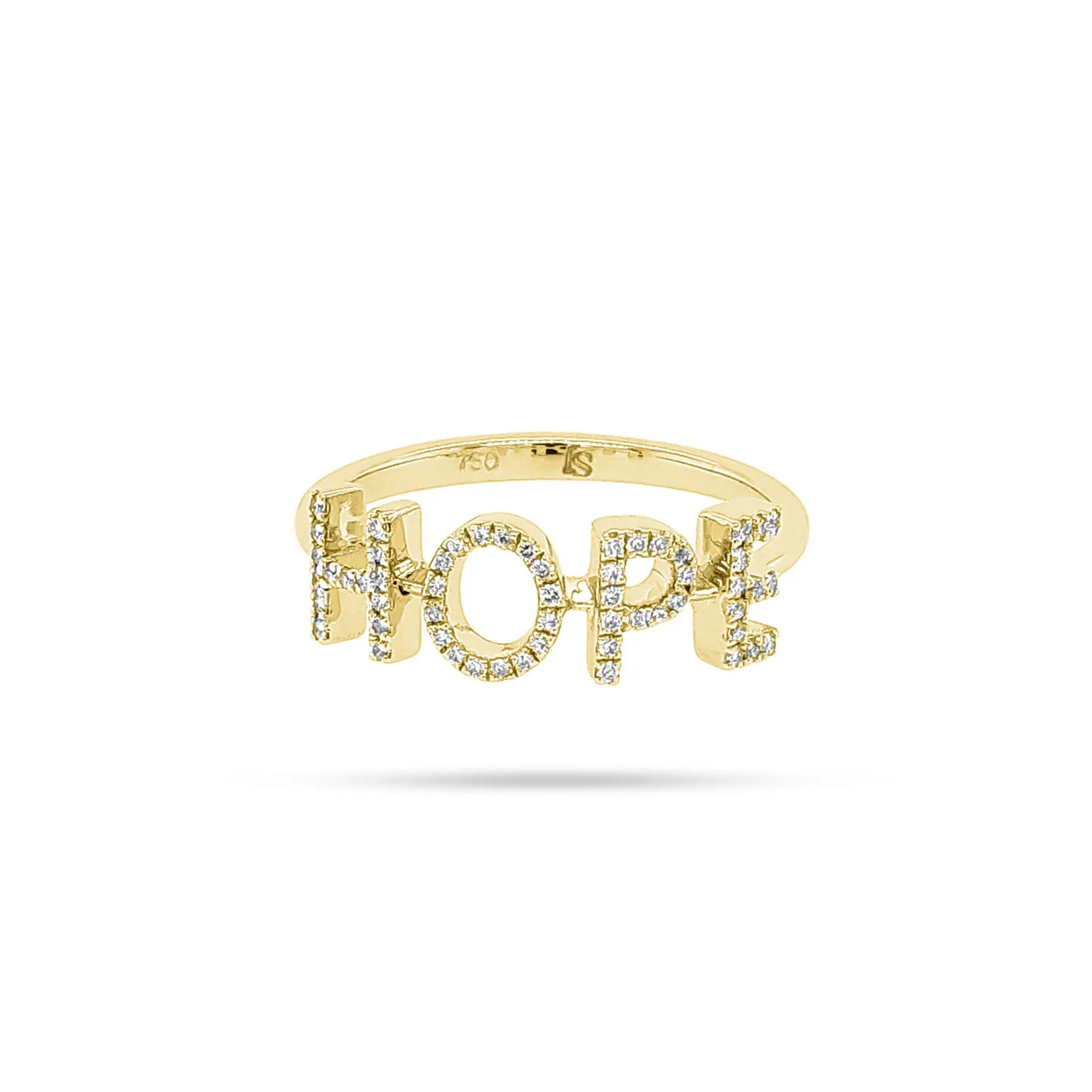 Personalized Four Letter Diamond Ring