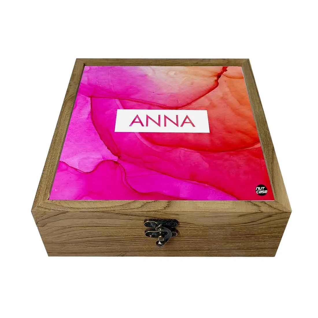 Personalized Jewellery Box for Women - Pink Watercolor