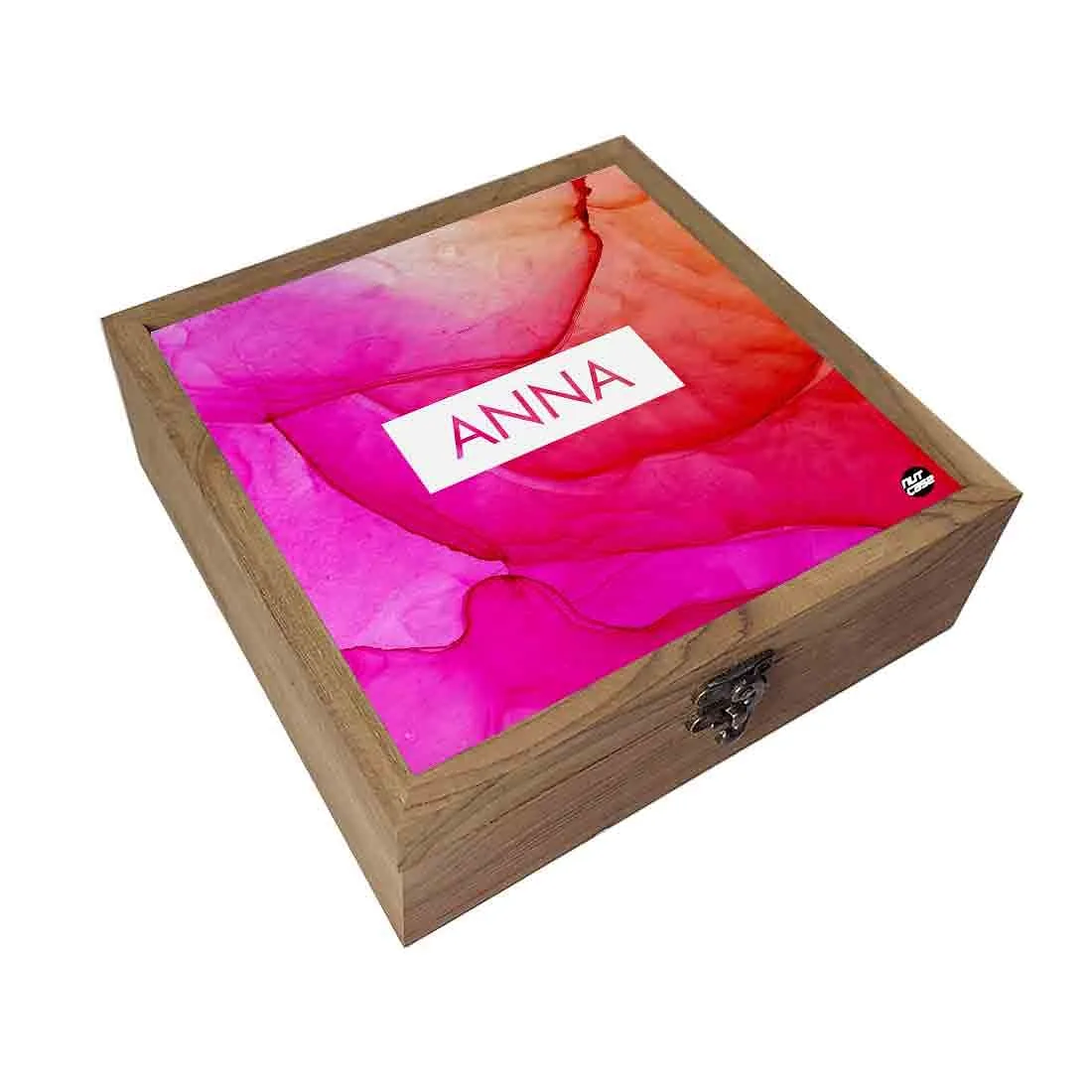 Personalized Jewellery Box for Women - Pink Watercolor