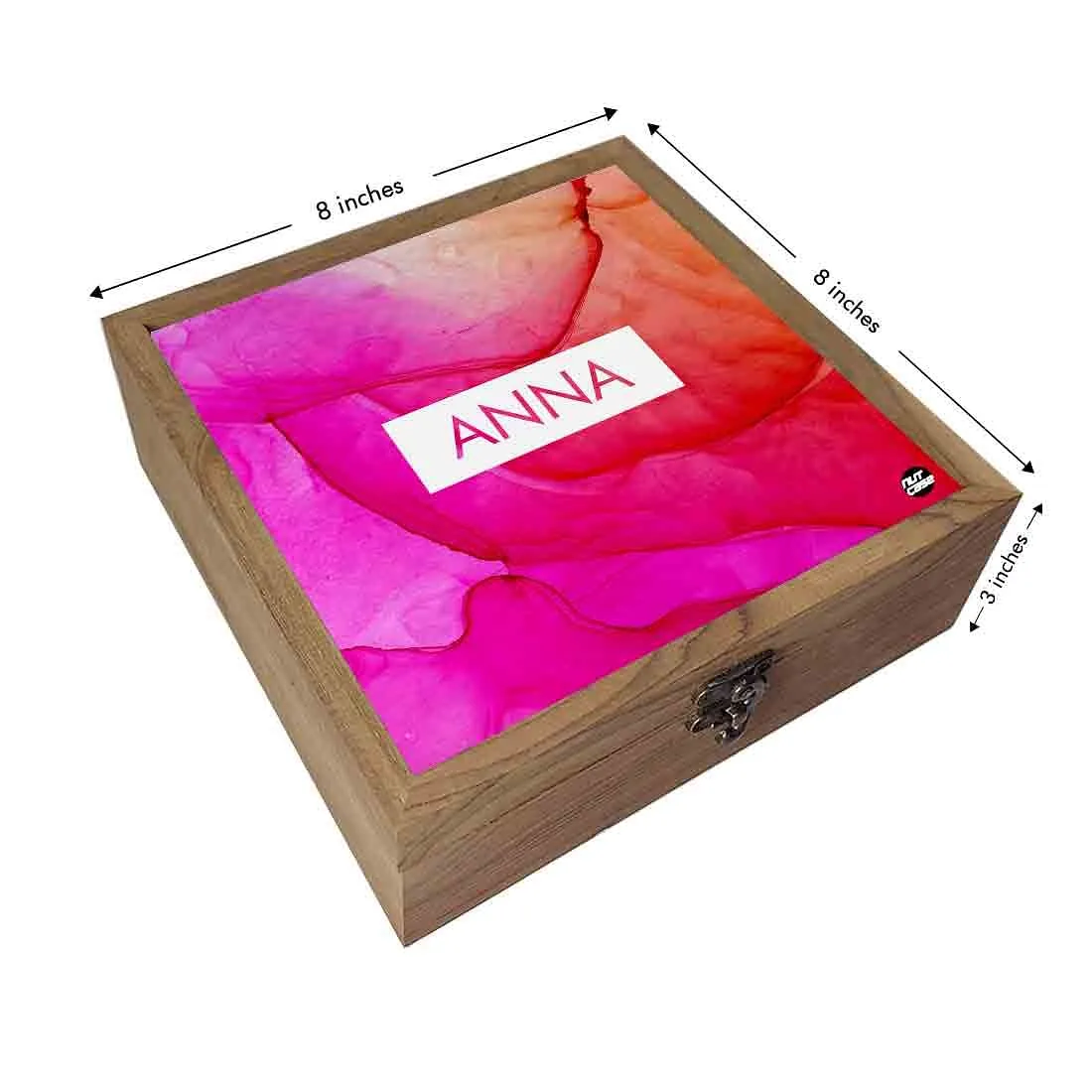 Personalized Jewellery Box for Women - Pink Watercolor