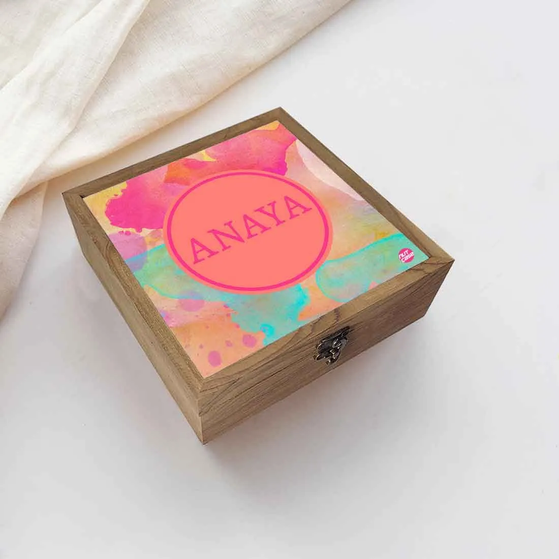 Personalized Jewellery Storage Box for Women - Multi Watercolor