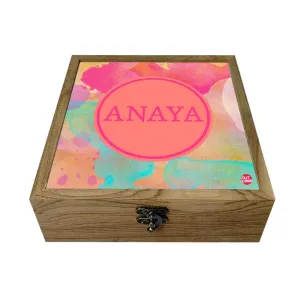 Personalized Jewellery Storage Box for Women - Multi Watercolor