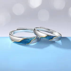 Personalized Milky way Romantic Promise Rings Set