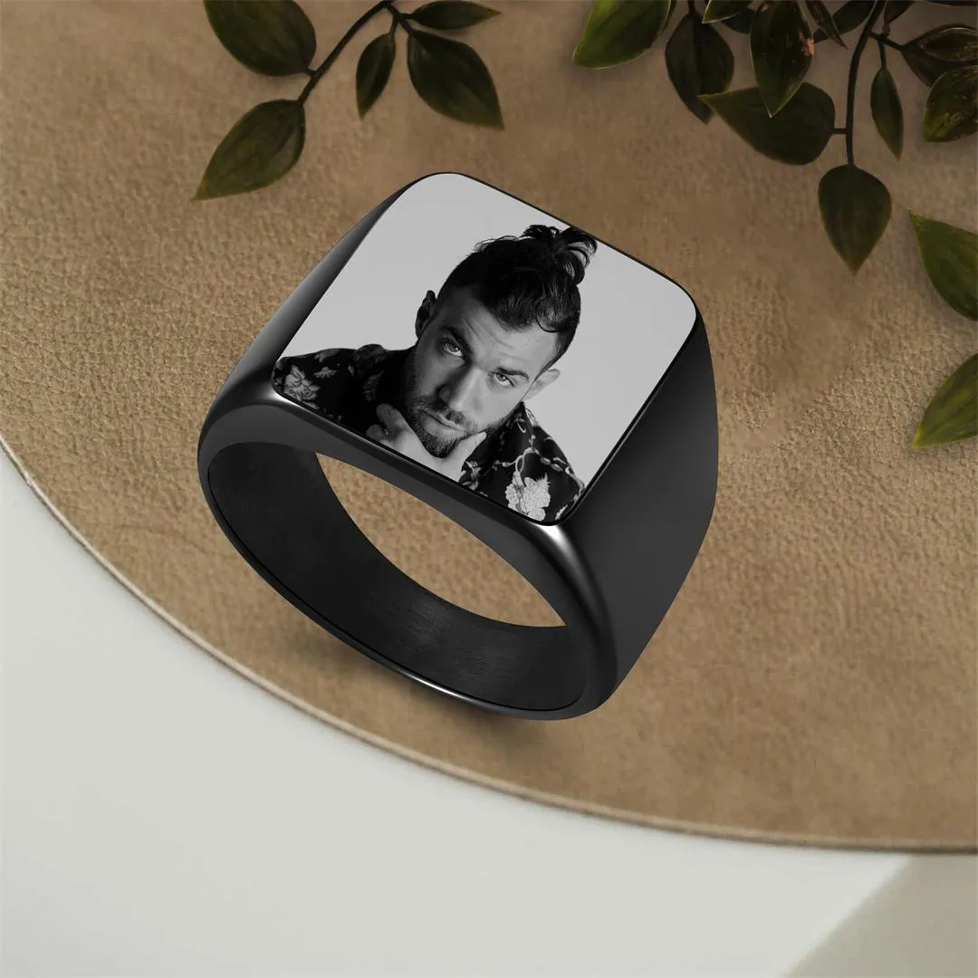 Personalized Photo Signet Ring | Jovivi