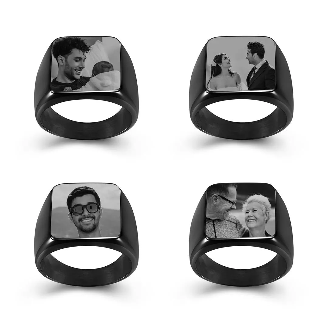 Personalized Photo Signet Ring | Jovivi