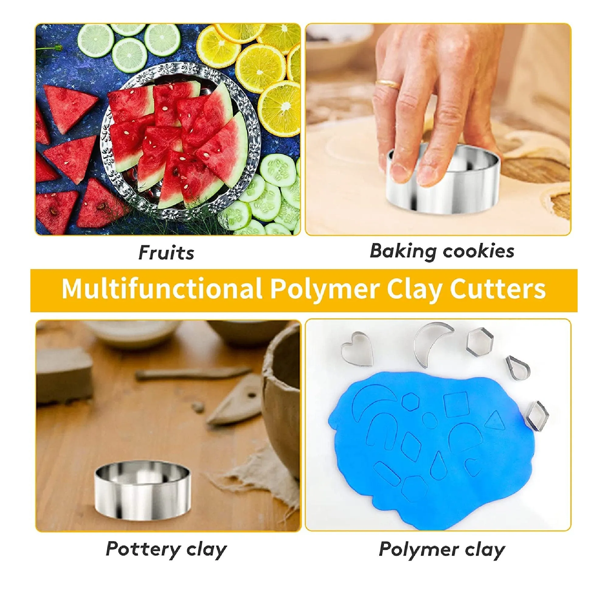 Polymer Clay Cutters Kit | 136 Pieces | 28 Shapes | Polymer Clay Molds | Clay Cutters For Stainless Steel Earrings