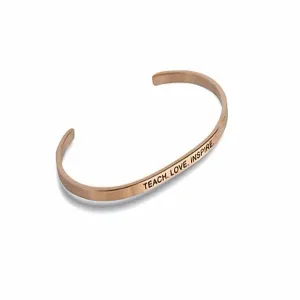 "Teach. Love. Inspire." Rose Gold Embracelet