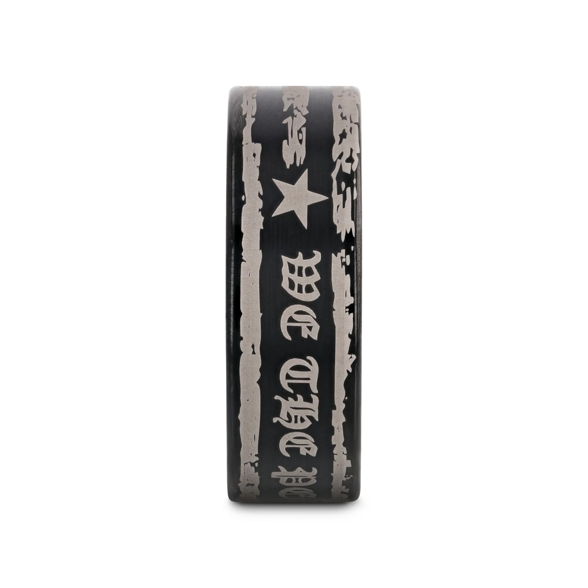 "We The People" Engraved Flat Black Tungsten Band