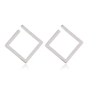 Retro Minimalist Square Earrings Irregular Stud Earrings New Exaggerated Cold Wind Fashion Earring for Women Opening Accessories