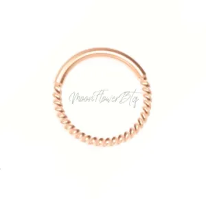 Rose Gold Twisted Clicker Septum Hoop