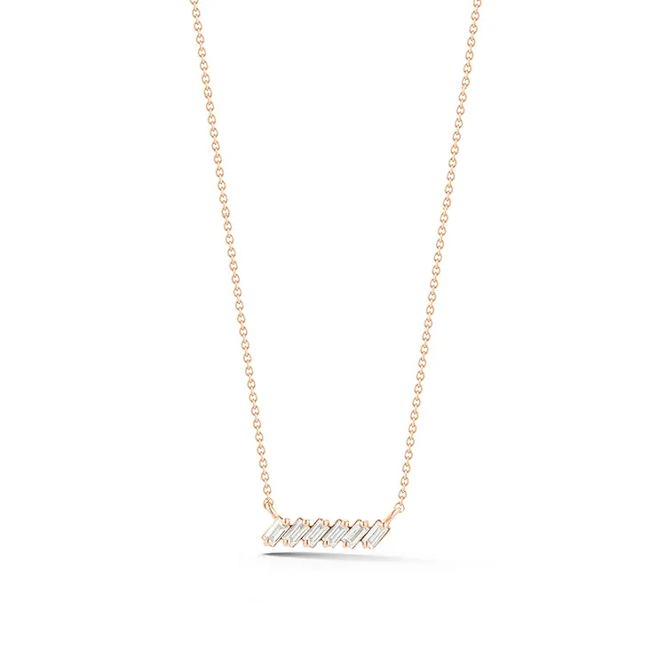 Sadie Pearl Slope Bar Necklace