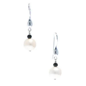 Sea Dreams Pearl Earrings Black Garnet