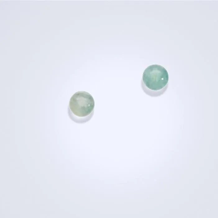 Simple Icy Jadeite Ball Earrings