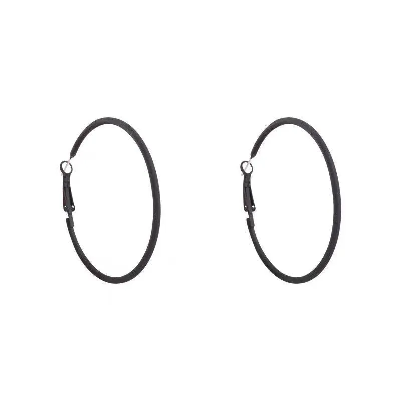 Simple Personality Vintage Black Frosted Earrings