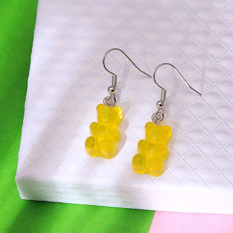 Soft Girl Creative Transparent Candy Earrings