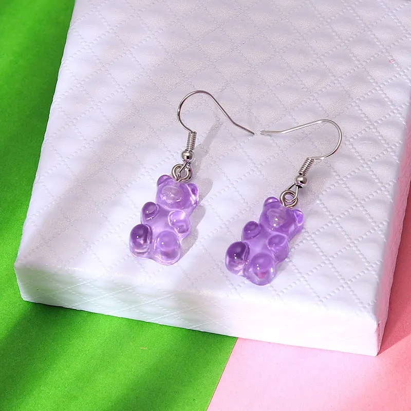 Soft Girl Creative Transparent Candy Earrings