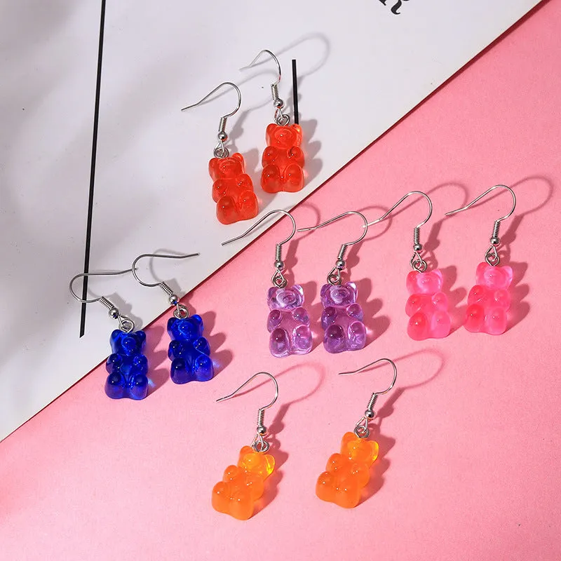 Soft Girl Creative Transparent Candy Earrings