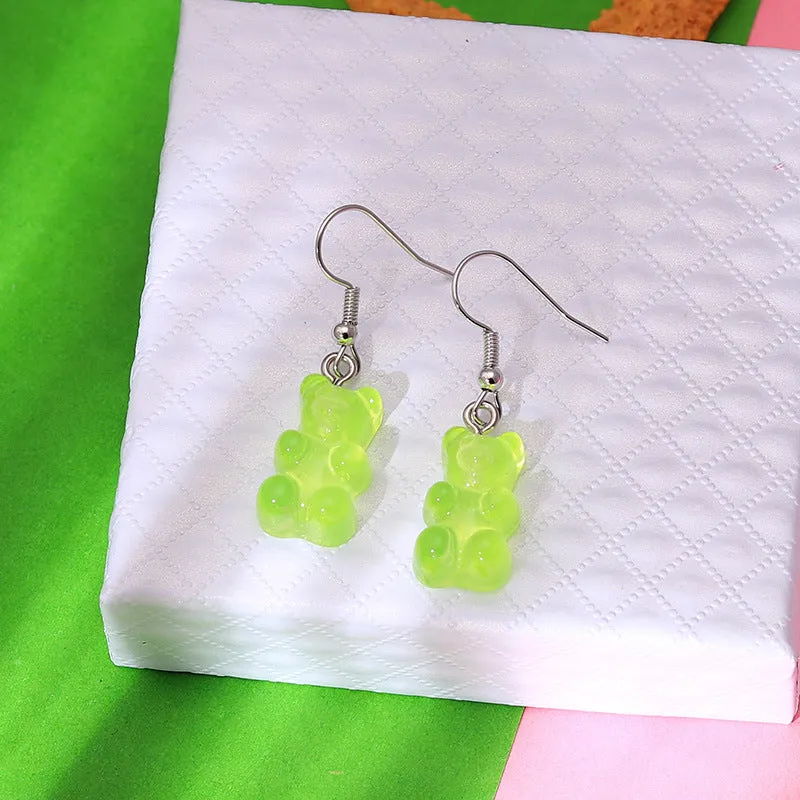 Soft Girl Creative Transparent Candy Earrings