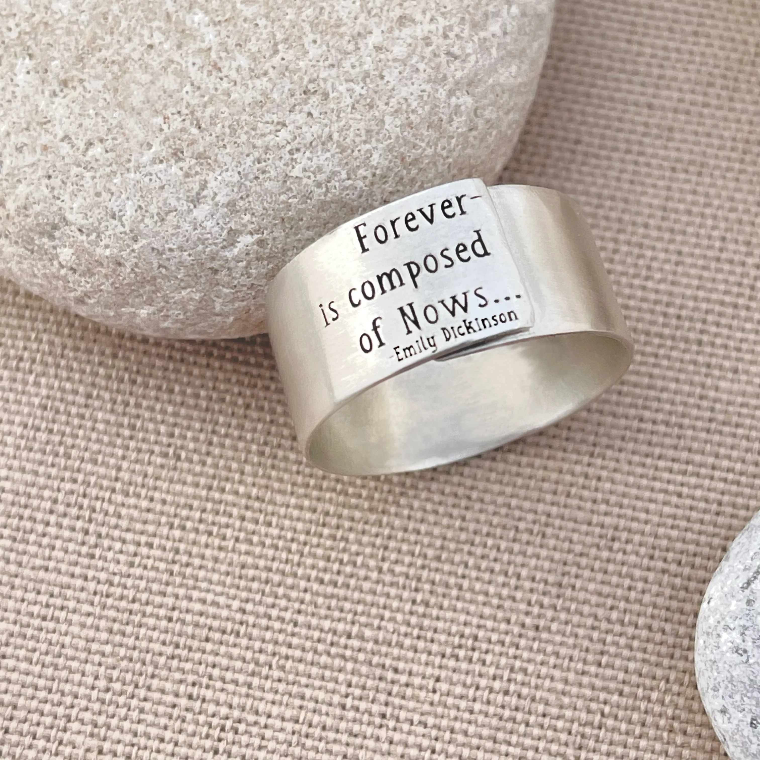 Sterling Silver Adjustable Handwritten/Personalized Ring