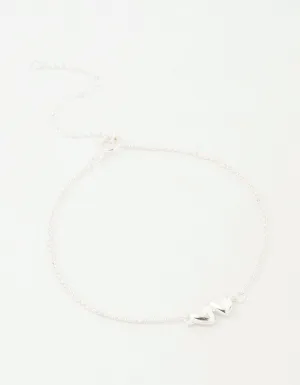 Sterling Silver Paired Puffy Heart Bracelet