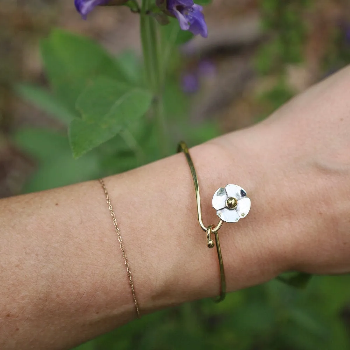 Sweet Blossom Brass Bracelet