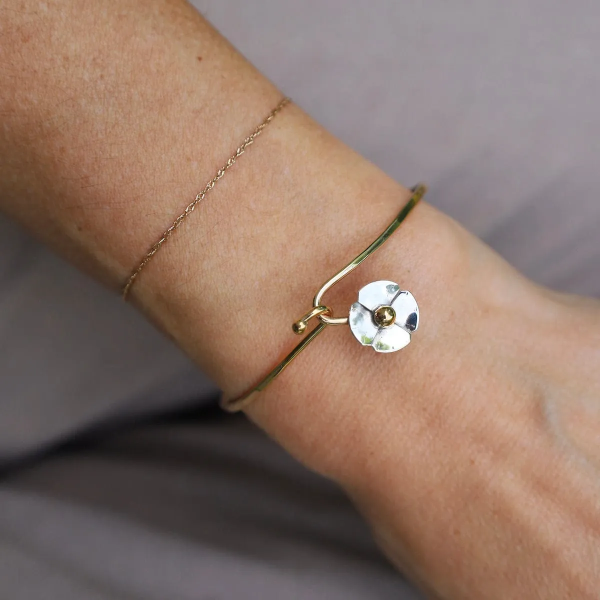 Sweet Blossom Brass Bracelet