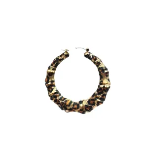 TEEK - Leopard Slub Hoops  Earings