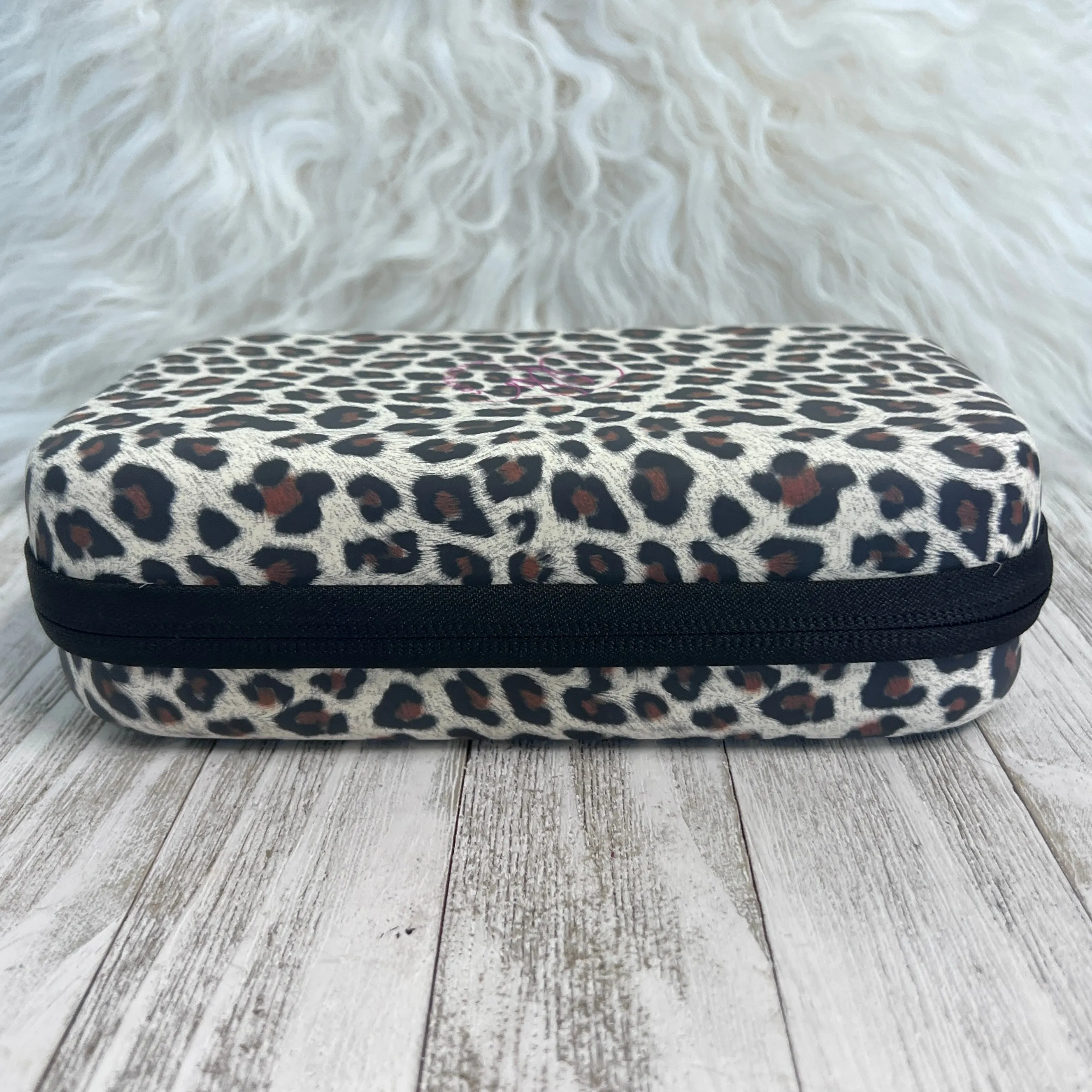 Travel Size Leopard Print Fancy Band Storage Case