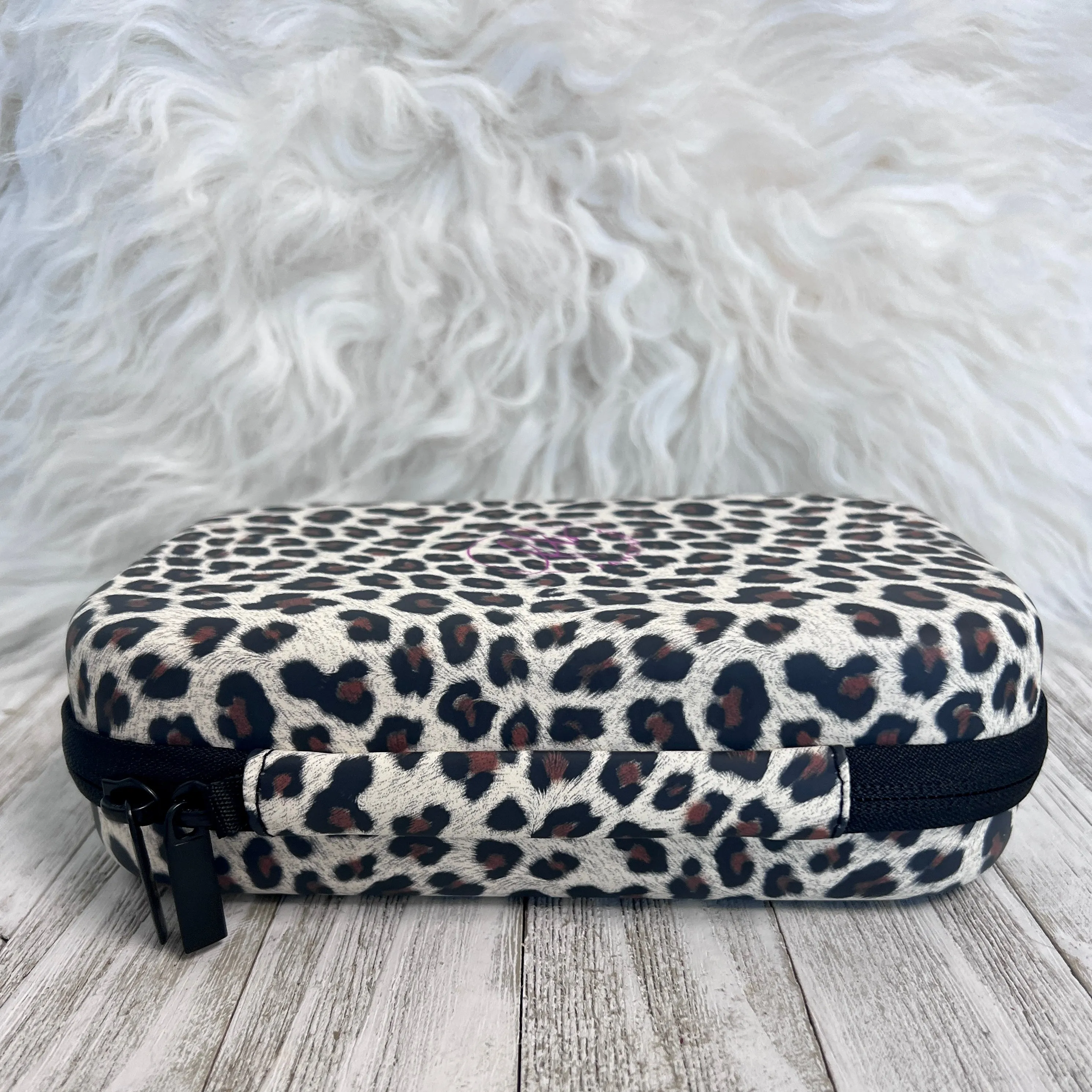 Travel Size Leopard Print Fancy Band Storage Case