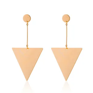 Triangle Metal Tassel Earrings Creative Earrings