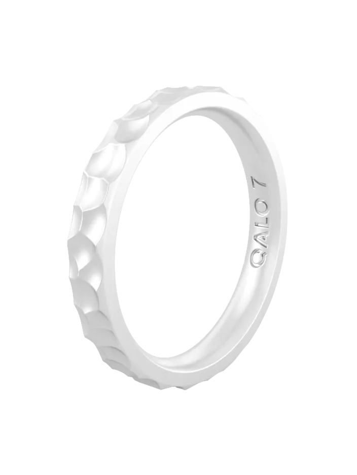 Women's Metallic Forged Stackable Silicone Ring