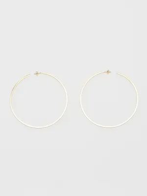 XL Oversized Simple Gold Hoops